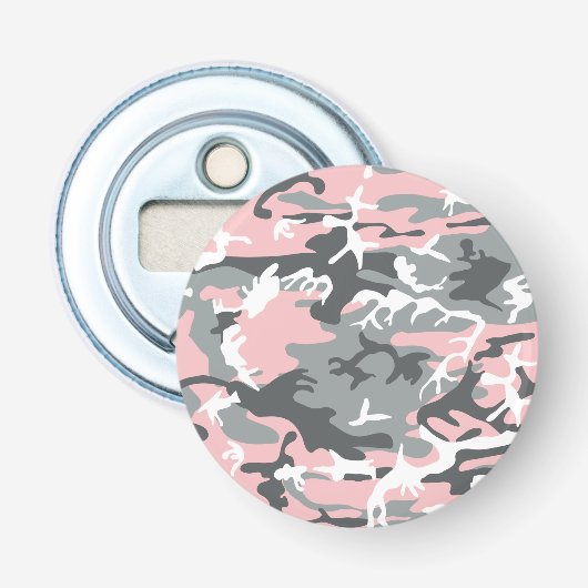 Décapsuleur Camouflage rose et gris, Militaire, Armée (Devant)
