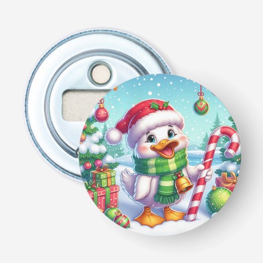 Décapsuleur Canard de Noël coloré mignon (Devant)
