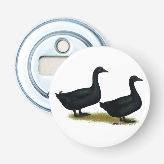 Décapsuleur Canards : Cayugas noirs (Devant)