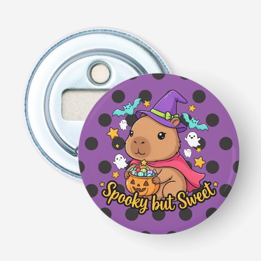 Décapsuleur Capybara Sorcière d'Halloween Effrayant mais Migno (Devant)