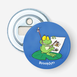 Décapsuleur Caricature amusante de grenouille verte