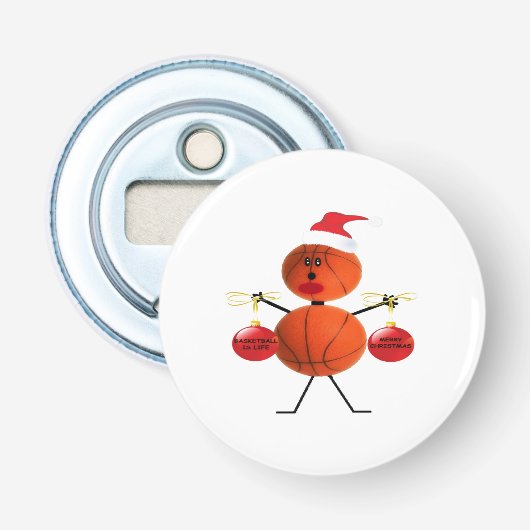 Décapsuleur Caricature de basket de Noël (Devant)