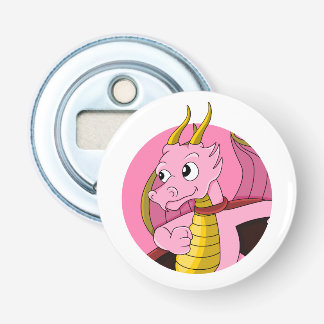 Décapsuleur Caricature de dragon rose