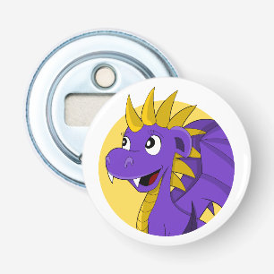 Décapsuleur Caricature de dragon violet