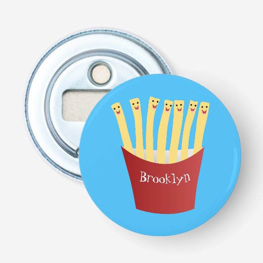 Décapsuleur Caricature de frites Cute kawaii fast food (Devant)