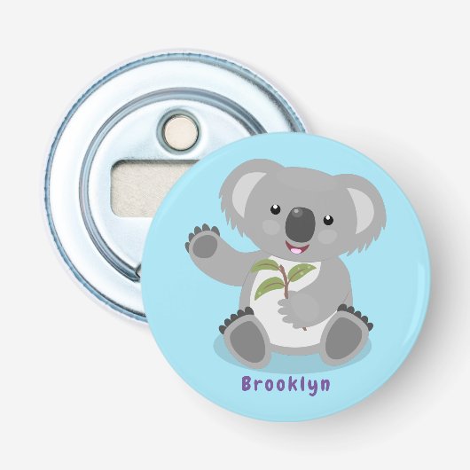Décapsuleur Caricature joyeux koala agitant (Devant)