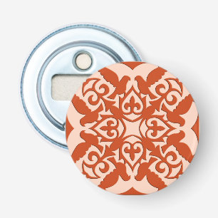 Décapsuleur Carreau marocain - corail orange et pêche
