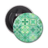 Décapsuleur Carreaux décorés en vert et blanc (Devant)