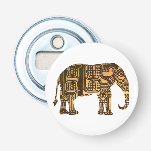 Décapsuleur Carte de circuit éléphant en cuivre (Devant)
