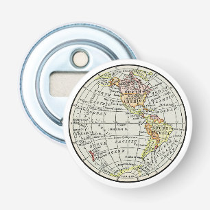 Décapsuleur Carte de l'hémisphère occidental Globe Travel