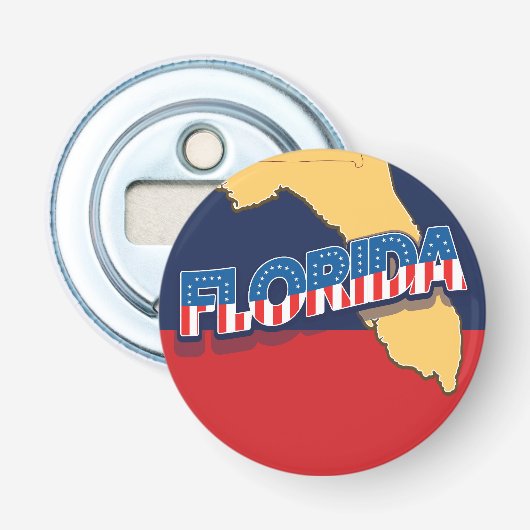 Décapsuleur carte des étoiles et des bandes de Floride (Devant)