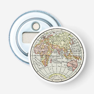 Décapsuleur Carte du globe de l'hémisphère oriental Art de voy