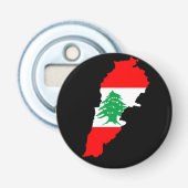 Décapsuleur Carte du Liban avec drapeau (Devant)
