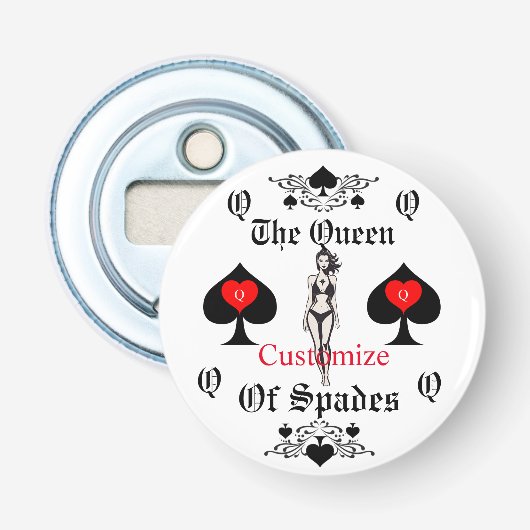 Décapsuleur Carte Tarot Queen of Spades Thunder_Cove (Devant)