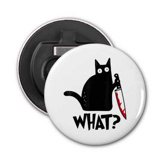 Décapsuleur Cat What_ Funny Black Cat  (Devant)