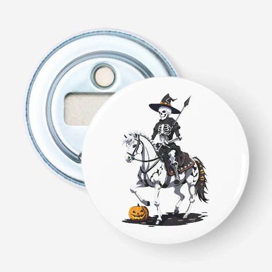 Décapsuleur Cavalier de cheval squelette - Squelette d'Hallowe (Devant)