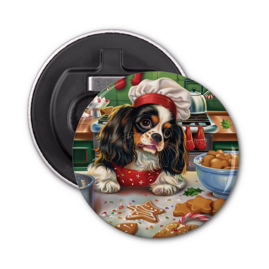 Décapsuleur Cavalier King Charles Spaniel Baking Noël (Devant)
