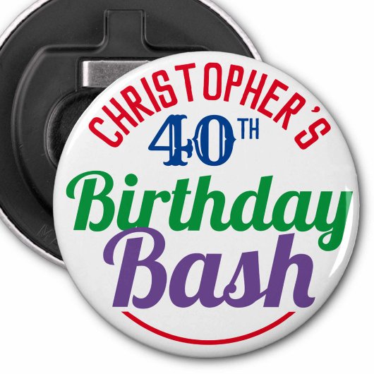 Décapsuleur Célébration d'anniversaire de 40 ans