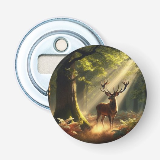 Décapsuleur Cerf dans la forêt matinale (Devant)