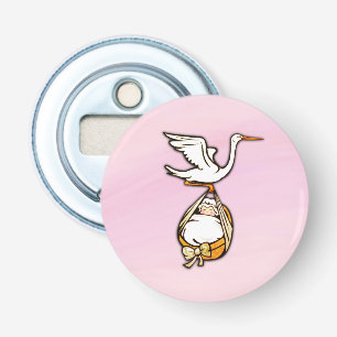 Décapsuleur C'est une fille que la cigogne apporte bébé