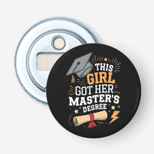 Décapsuleur Cette fille a obtenu son diplôme de master (Devant)