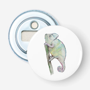 Décapsuleur Chameleon à aquarelle mignonne