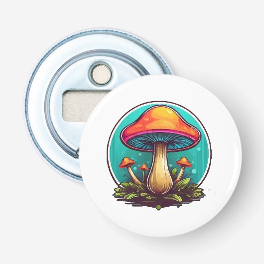 Décapsuleur Champignons Magiques Colorés (Devant)