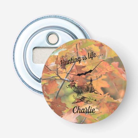 Décapsuleur Chasse Vie Bow Running Whitetail Buck Deer (Devant)