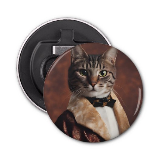 Décapsuleur Chat dans la veste à fumer (Devant)
