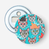 Décapsuleur Chat dans le casquette (Devant)