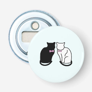 Décapsuleur Chat noir et blanc