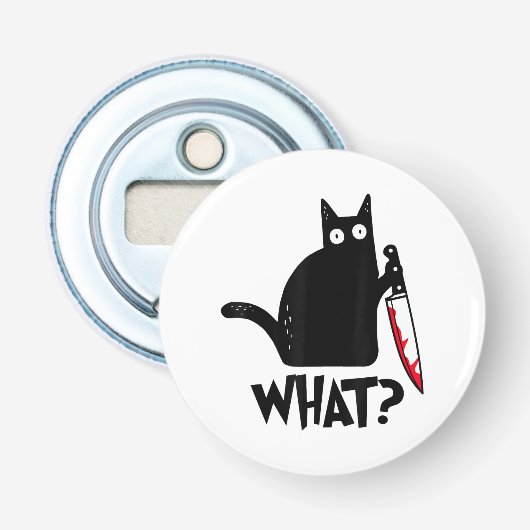 Décapsuleur Chat Qu'est-ce que_ Drôle Chat Noir  (Devant)