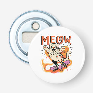 Décapsuleur Chat qui fait du skate Meow