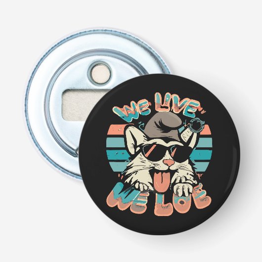 Décapsuleur Chat Schtroumpf - Nous Vivons Nous Aimons  (Devant)