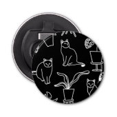 Décapsuleur Chats blancs en noir (Devant)