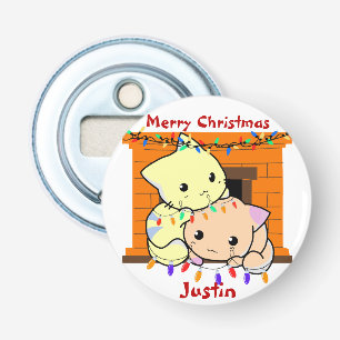 Décapsuleur Chats cadeau de noël, nom personnalisé
