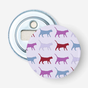 Décapsuleur Chats illustrés mignons marchant motif violet
