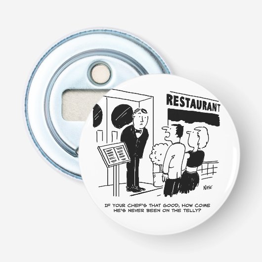 Décapsuleur Chef Not Been sur un dessin télévisé. Poche du che (Devant)