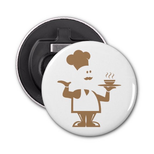 Décapsuleur Chef tenant un bol de soupe (Devant)