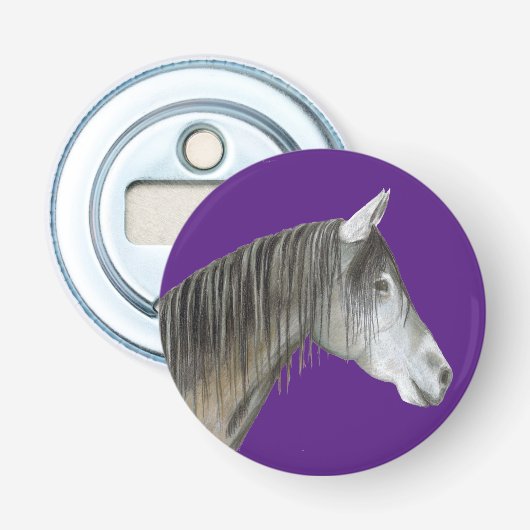 Décapsuleur Cheval gris (Devant)