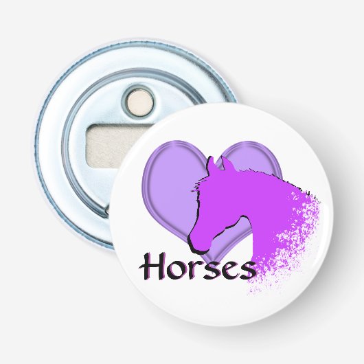 Décapsuleur Chevaux de coeur III (violet) (Devant)