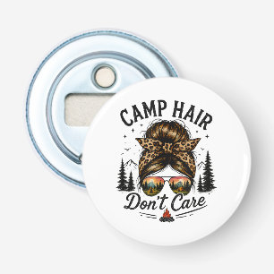 Décapsuleur Cheveux de camp, on s'en fiche, chignon désordonné
