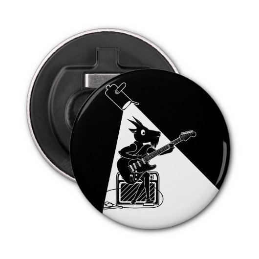 Décapsuleur Chèvre jouant une guitare électrique (Devant)