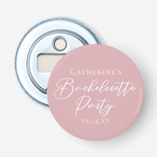 Décapsuleur Chic Dusty Rose Pink Bachelorette Party Custom (Devant)