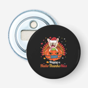 Décapsuleur Chien de taureau Français Happy HalloThanksMas 202