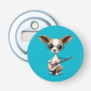 Décapsuleur Chiot de chiwawa jouant la guitare sud-coréenne