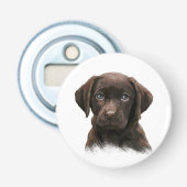 Décapsuleur Chiot du Labrador au chocolat (Devant)