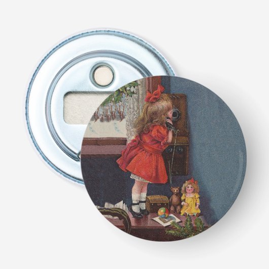 Décapsuleur Christmas Little Girl Téléphone Antique (Devant)