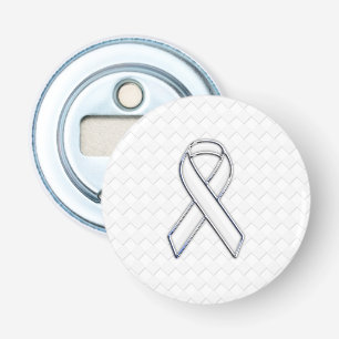 Décapsuleur Chrome White Ribbon Sensibilisation sur les Checke