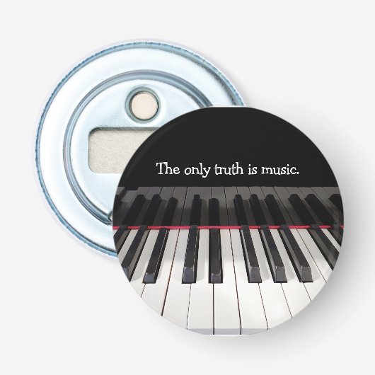 Décapsuleur Citation de musique sur clavier de piano (Devant)